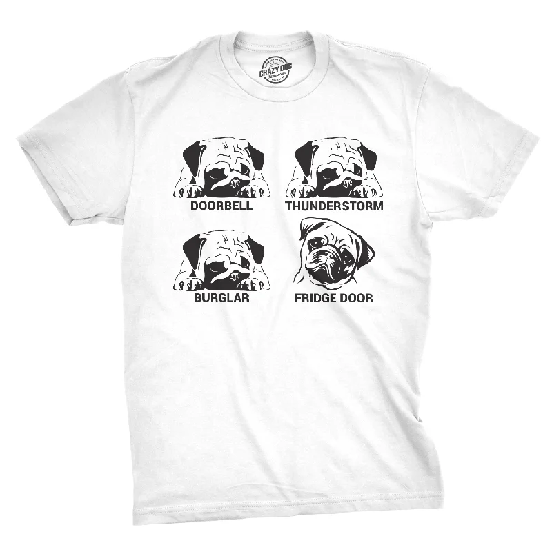 men's summer t-shirts -Pug Faces Men's T Shirt