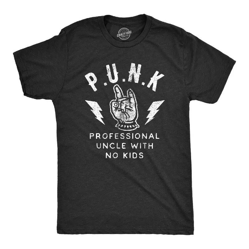 men's sporty t-shirts -Punk Professional Uncle No Kids Men's T Shirt