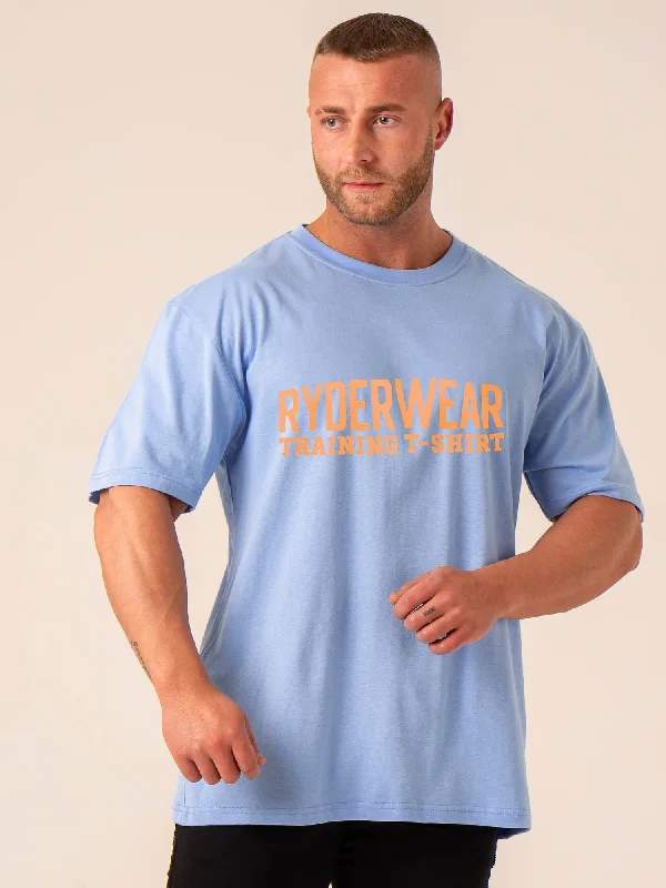 men's comfortable summer tees -Ryderwear Training T-Shirt - Sky Blue