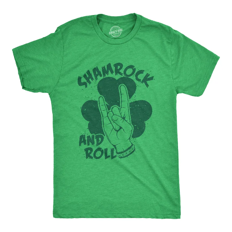 men's soft t-shirts -Shamrock And Roll Men's T Shirt