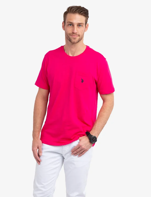 men's soft t-shirts -SMALL LOGO POCKET T-SHIRT