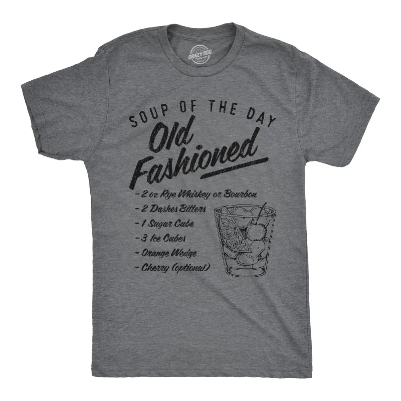 men's trendy graphic t-shirts -Soup Of The Day Old Fashioned Men's T Shirt