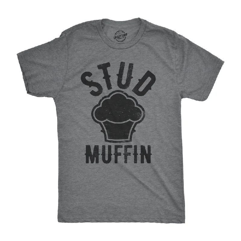 men's vintage graphic t-shirts -Stud Muffin Men's T Shirt