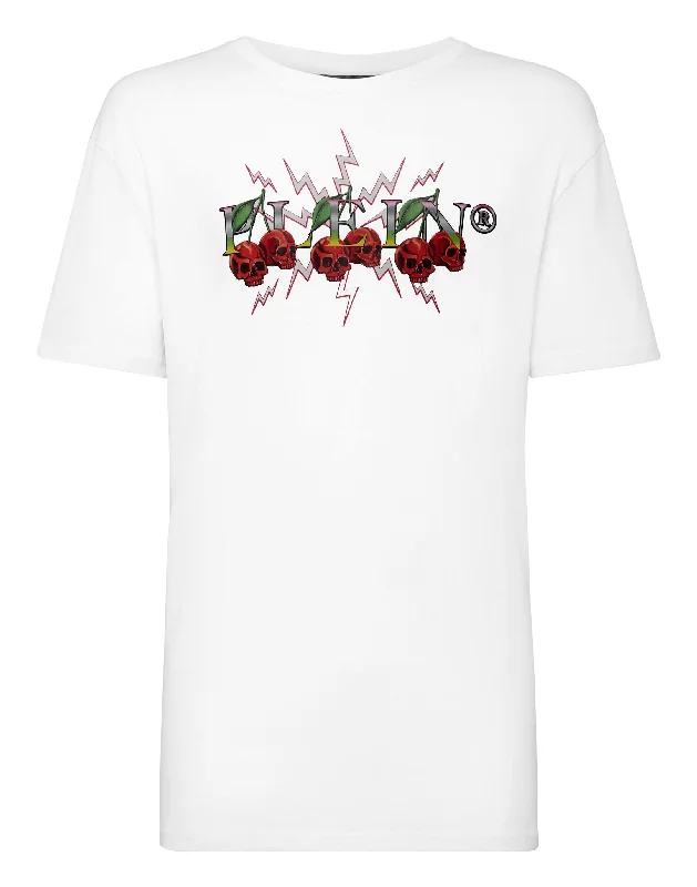 men's high-quality graphic t-shirts -T-shirt Round Neck SS Cherries