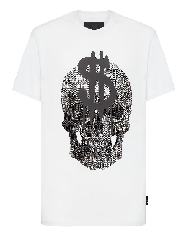 men's plain t-shirts -T-shirt Round Neck SS Skull