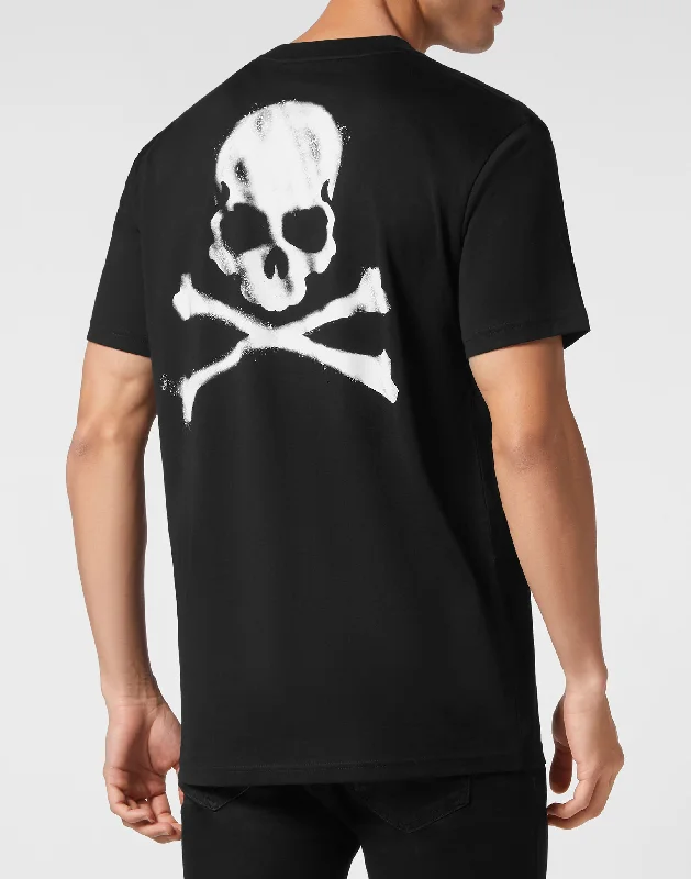 men's bold design t-shirts -T-shirt Round Neck SS Skull&Bones