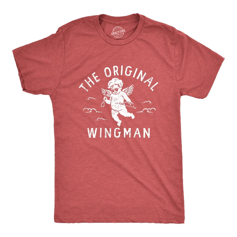 men's comfortable plain t-shirts -The Original Wingman Men's T Shirt