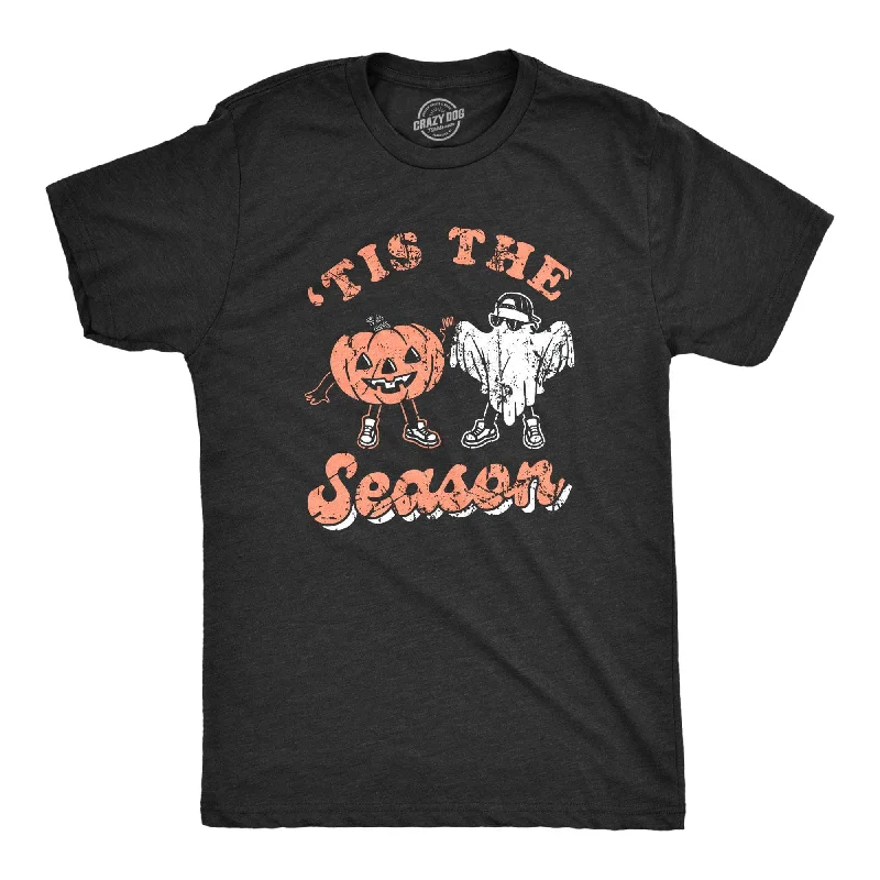 men's printed graphic t-shirts -Tis The Season Halloween Men's T Shirt