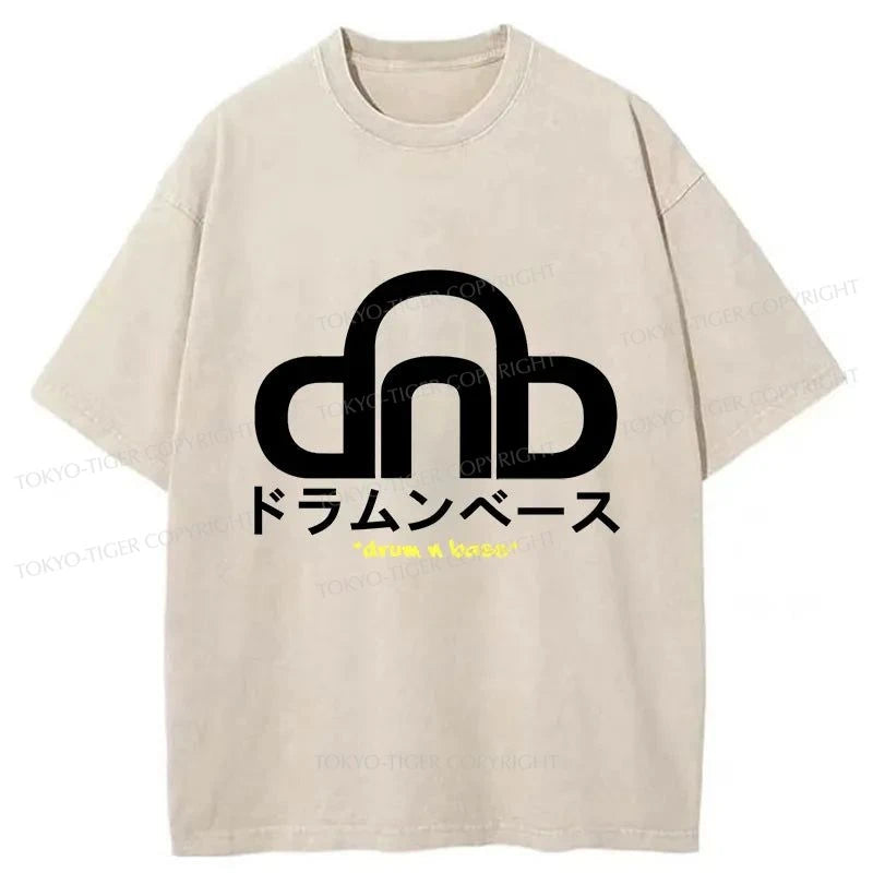 men's eco-friendly t-shirts -Tokyo-Tiger DNB Japan Washed T-Shirt