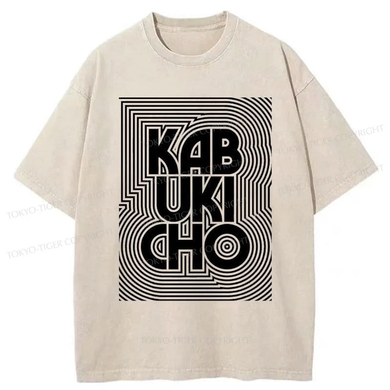 men's polo t-shirts -Tokyo-Tiger Kabukicho Tokyo Neighbourhood Washed T-Shirt