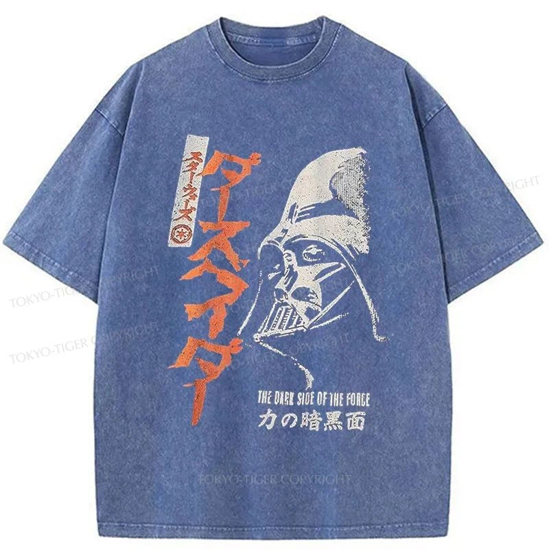 men's bold graphic t-shirts -Tokyo-Tiger STAR WARS Japanese Washed T-Shirt