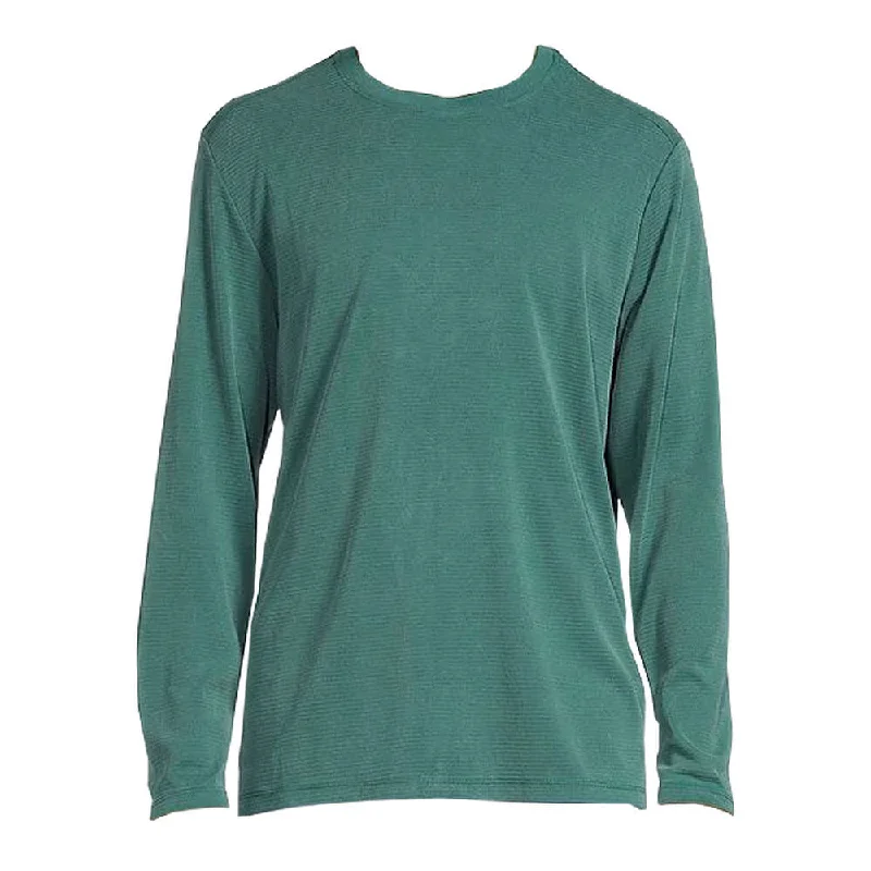 men's statement t-shirts -Tommy Bahama Coastal Crest Long Sleeve T-Shirt - Myrtle Green