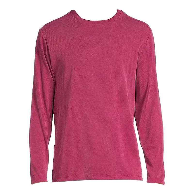 men's high-performance t-shirts -Tommy Bahama Coastal Crest Long Sleeve T-Shirt - Radicchio