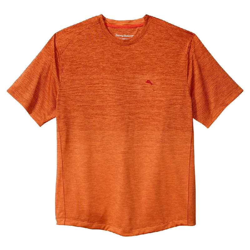 men's classic t-shirts -Tommy Bahama Oasis Fade Crew T-Shirt - Bajana Orange