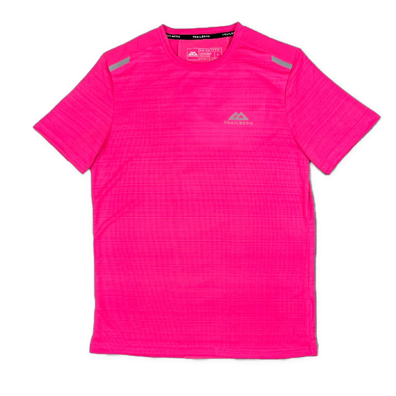 men's striped t-shirts -Trailberg Cloud SS24 T-Shirt - Pink