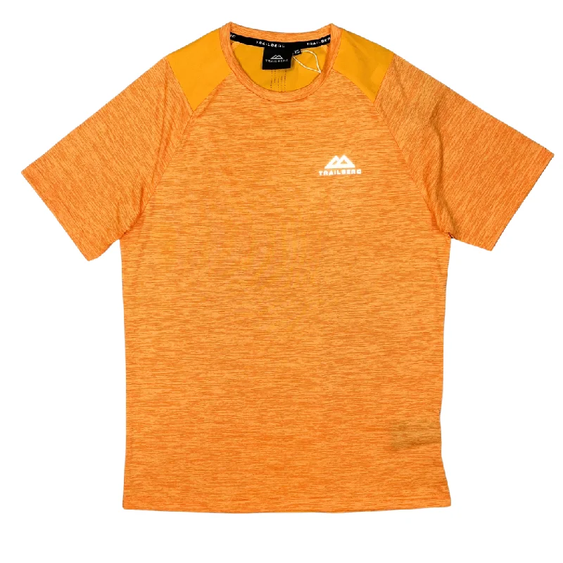 men's slim-fit graphic t-shirts -Trailberg Element T-Shirt - Orange