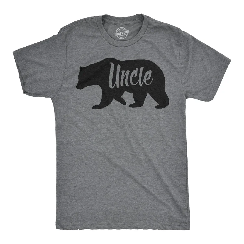 men's designer printed t-shirts -Uncle Bear Men's T Shirt