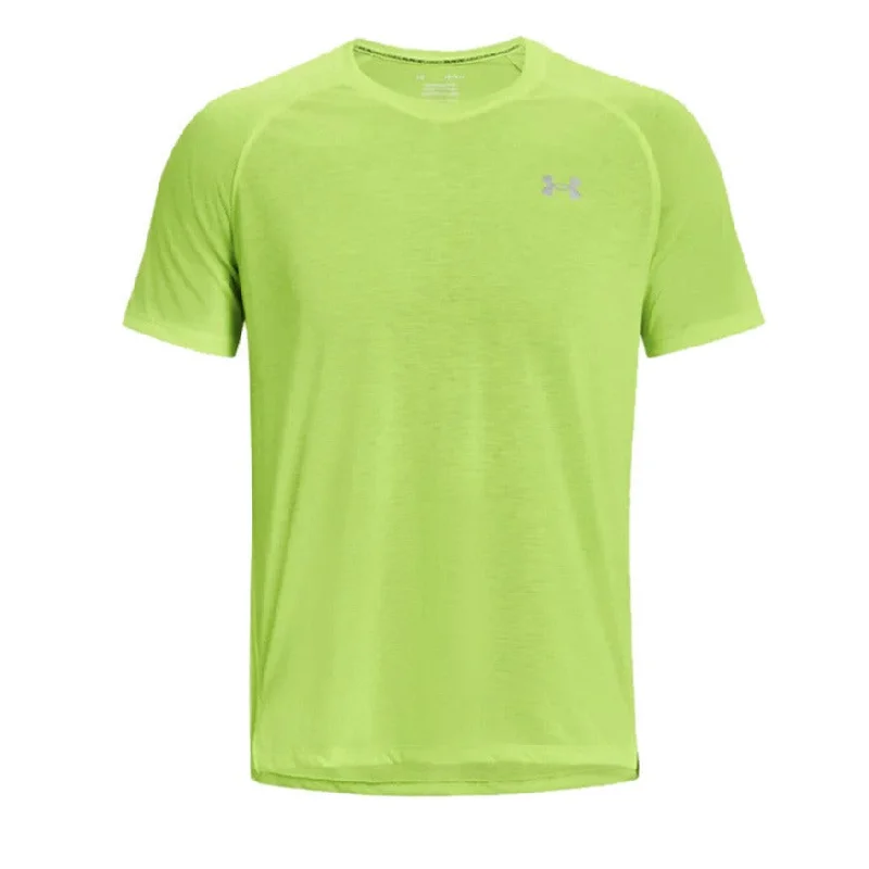 men's basic white t-shirts -Under Armour Streaker T Shirt - Neon Volt