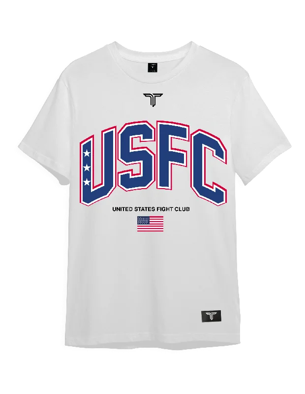 men's cotton-rich t-shirts -USFC T-Shirt - White