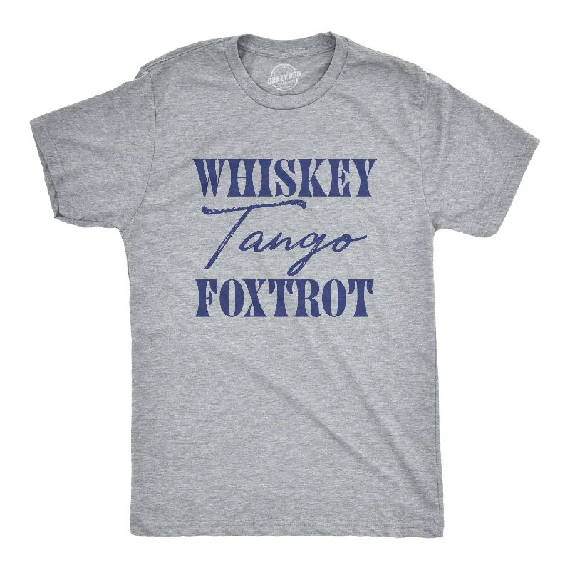 men's eco-friendly printed t-shirts -Whiskey Tango Foxtrot Men's T Shirt