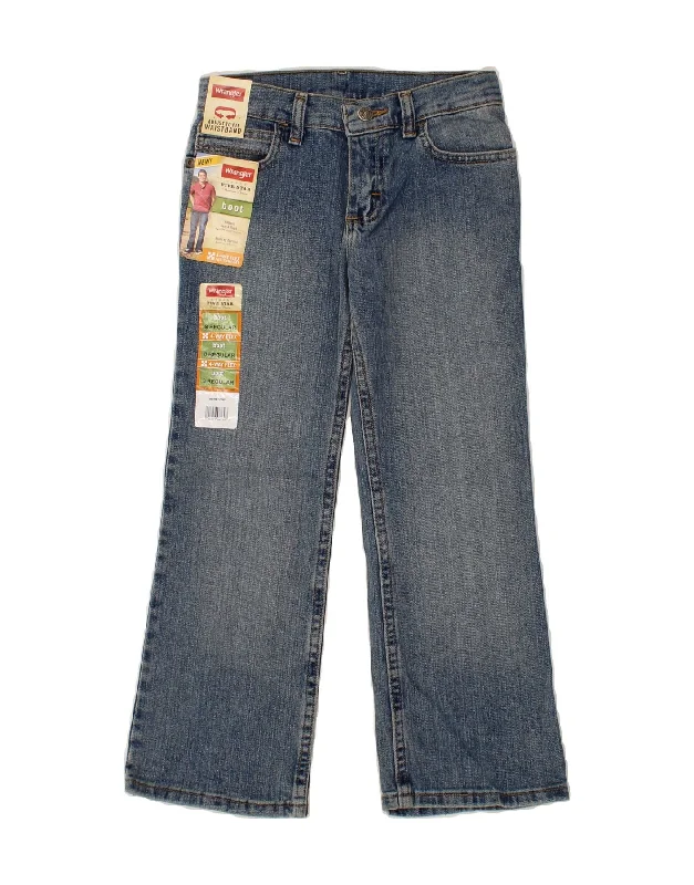 WRANGLER Boys Bootcut Jeans 7-8 Years W26 L23 Blue Cotton