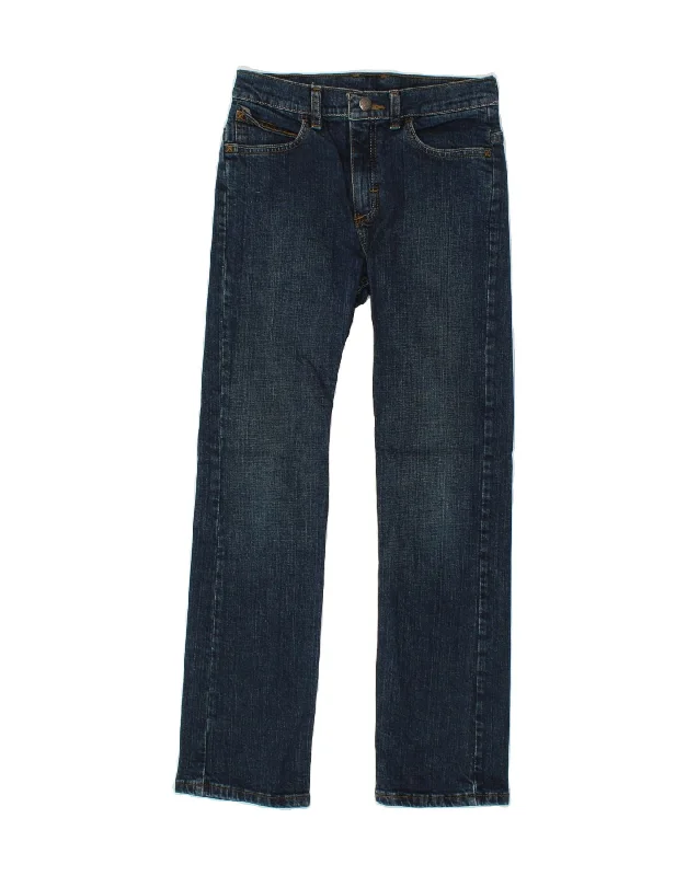 WRANGLER Boys Straight Jeans 11-12 Years W26 L26 Navy Blue Cotton