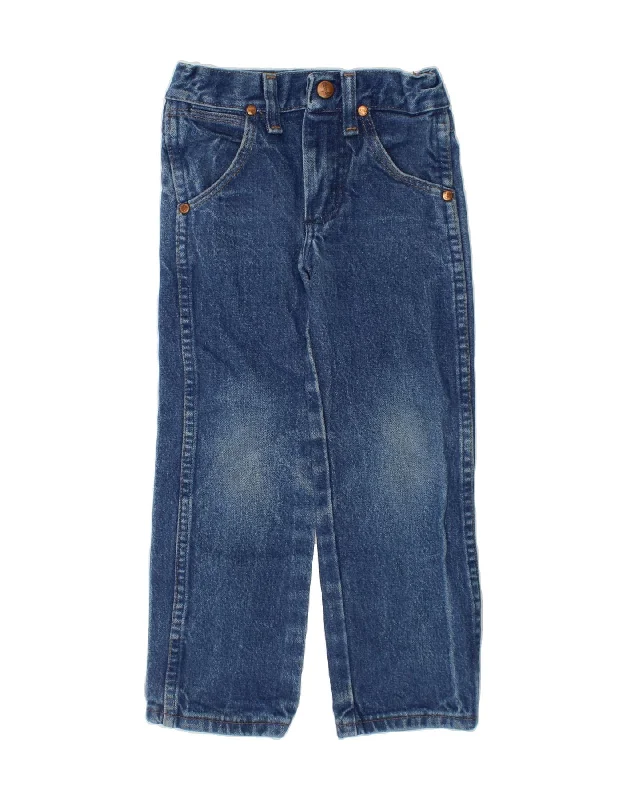 WRANGLER Boys Straight Jeans 3-4 Years W20 L17  Blue Cotton