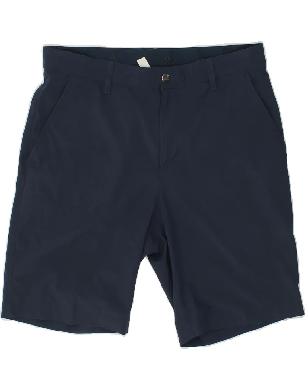 ADIDAS Mens Chino Shorts W30 Medium Navy Blue Polyamide