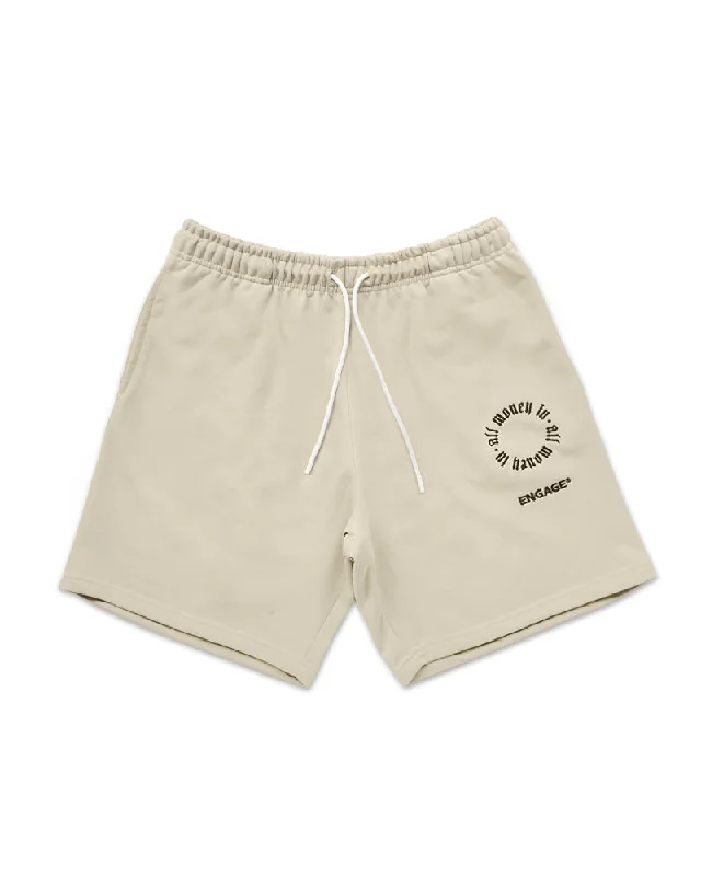 All Money In Track Shorts (Tan)