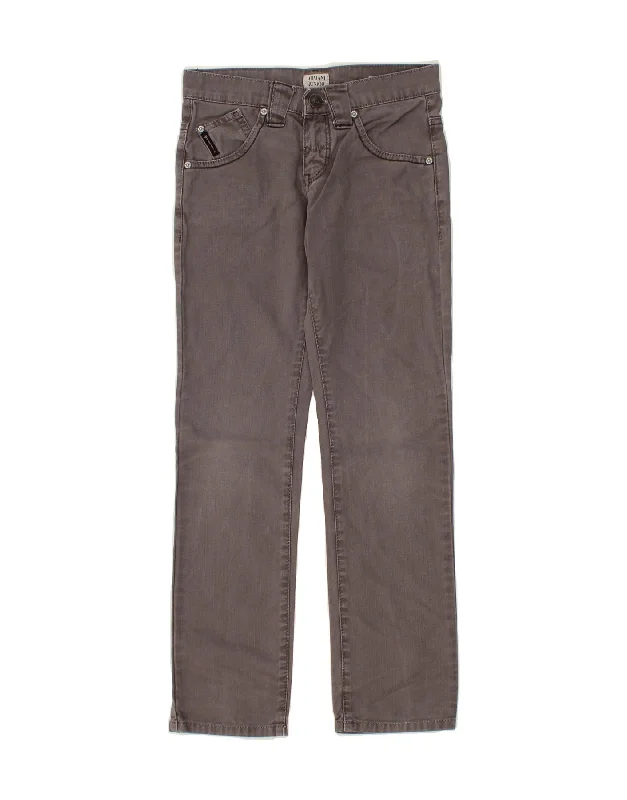 ARMANI Boys Straight Jeans 9-10 Years W25 L25  Grey Cotton