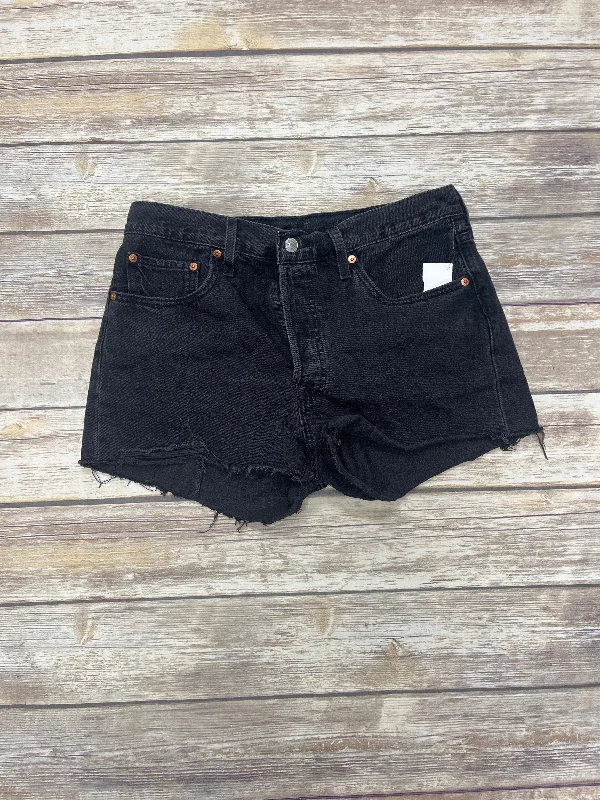 Black Denim Shorts Levis, Size 12