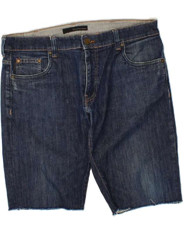 CALVIN KLEIN Mens Regular Slim Denim Shorts W40 XL Blue