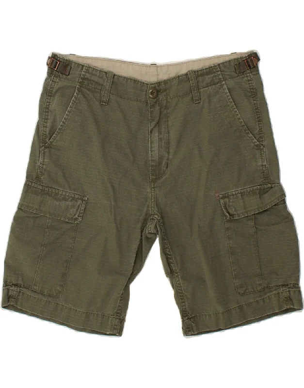 CARHARTT Mens Cargo Shorts W31 Medium  Green Cotton