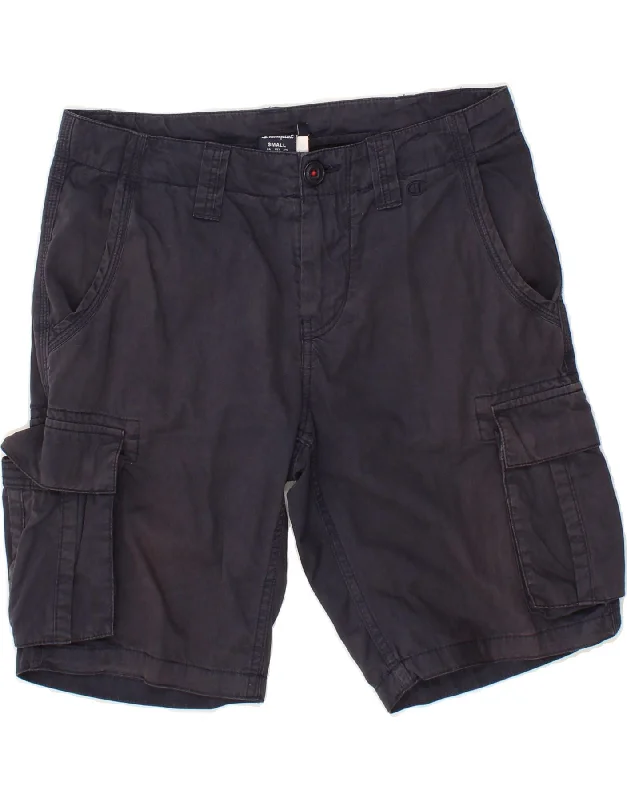 CHAMPION Mens Cargo Shorts IT 46 Small W29 Navy Blue Cotton