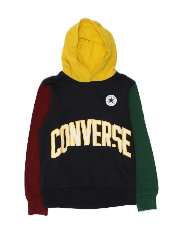 men's eco-friendly hoodies -CONVERSE Boys Graphic Hoodie Jumper 10-11 Years Medium Multicoloured