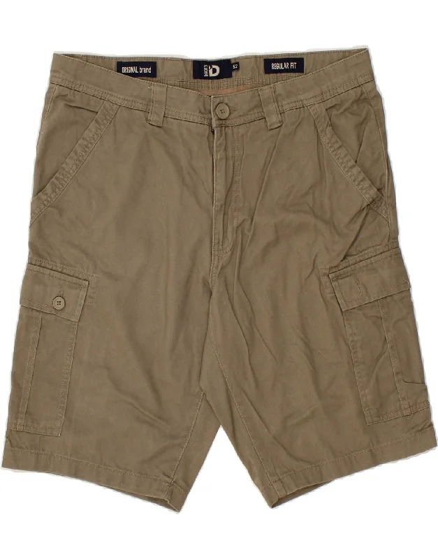 DACK'S Mens Cargo Shorts IT 52 XL W36  Grey Cotton