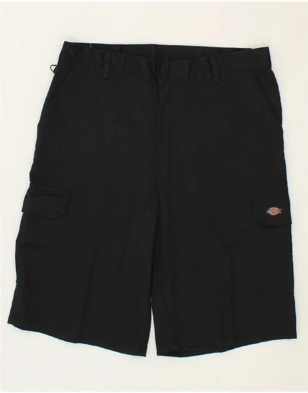 DICKIES Mens Cargo Shorts W34 Large Black Polyester