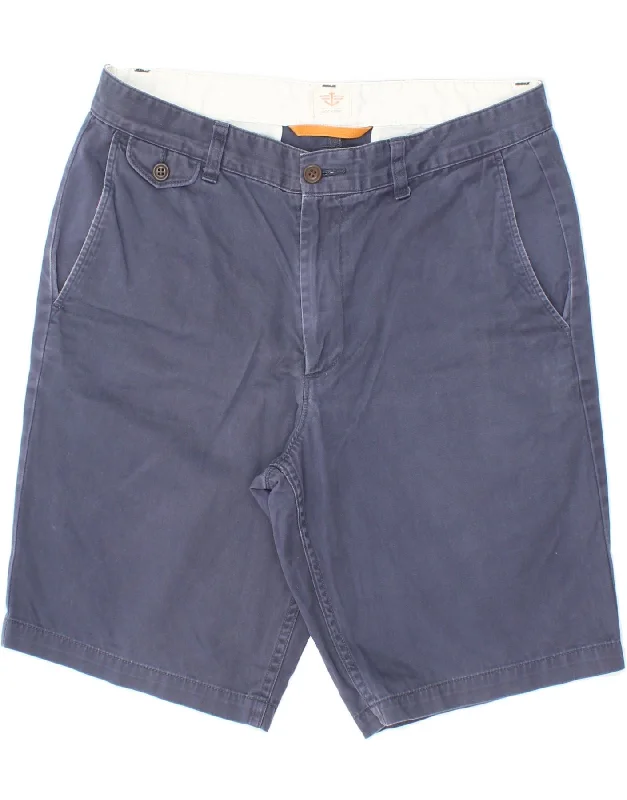 DOCKERS Mens Chino Shorts W32 Medium Navy Blue Cotton