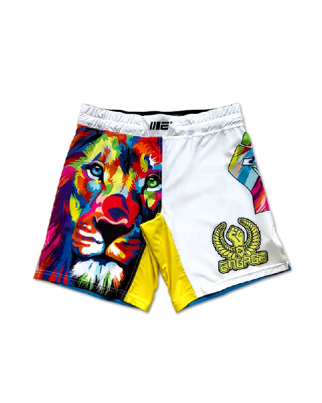 Engage Higher Lion MMA Grappling Shorts White