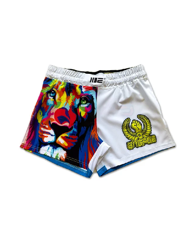 Engage Higher Lion MMA Hybrid Shorts White