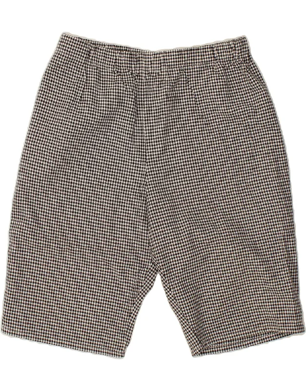 ENGELBERT STRAUSS Mens Chino Shorts W33 Medium Grey Houndstooth Cotton