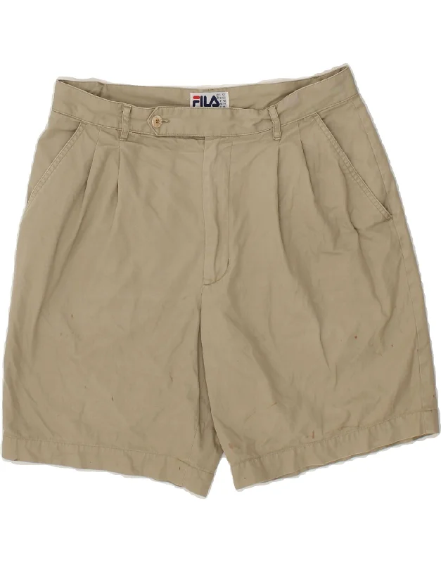 FILA Mens Chino Shorts IT 50 Large W32 Beige Cotton