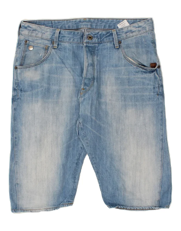 G-STAR Mens Denim Shorts W36 Large Blue Cotton