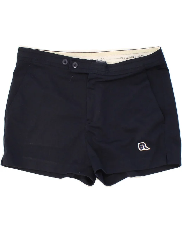 GIGI RIZZI Mens Chino Shorts IT 46 Small W29  Navy Blue Polyester