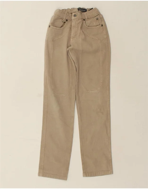 JECKERSON Boys Straight Jeans 9-10 Years W24 L26  Beige Cotton