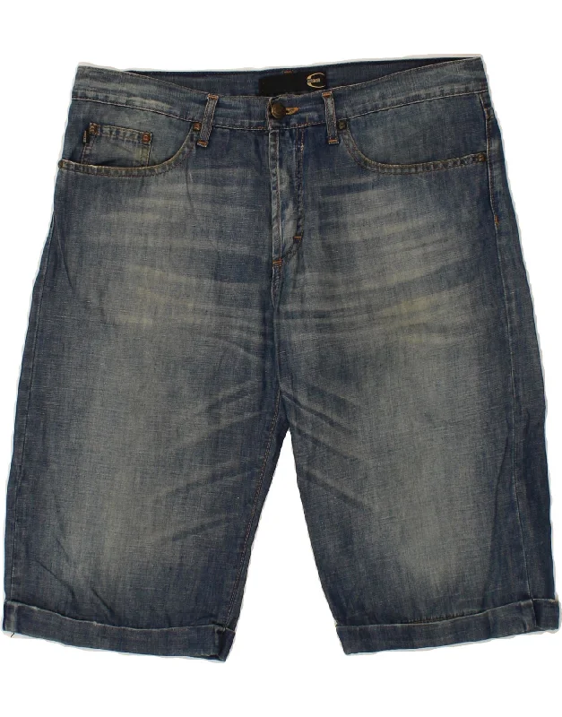 JUST CAVALLI Mens Ittierre Denim Shorts W34 Large Blue