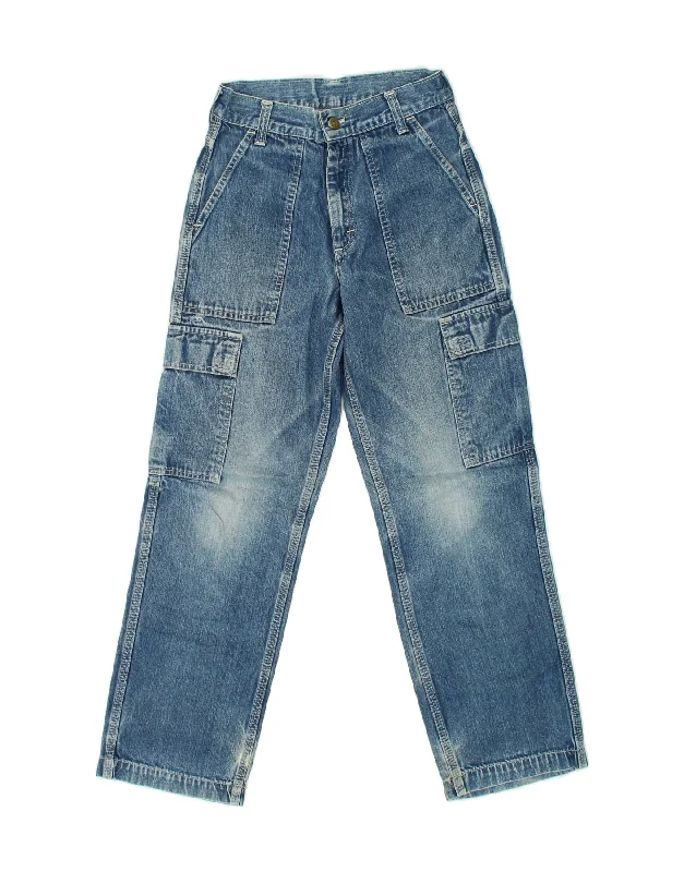 LEE Boys Cargo Straight Jeans 10-11 Years W24 L27 Blue Cotton