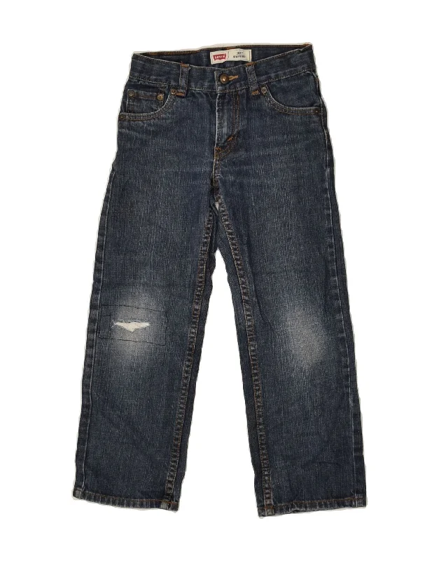 LEVI'S Boys 505 Straight Jeans 7-8 Years W23 L21  Blue Cotton