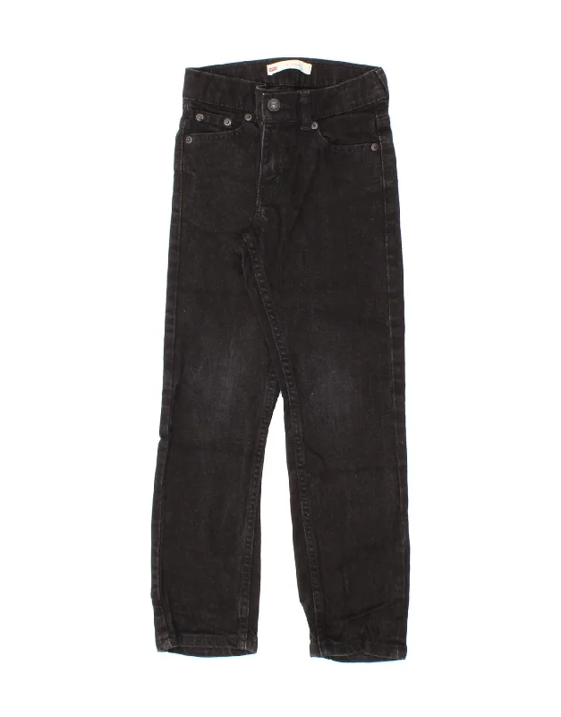 LEVI'S Boys 511 Slim Jeans 6-7 Years W22 L22 Black Cotton