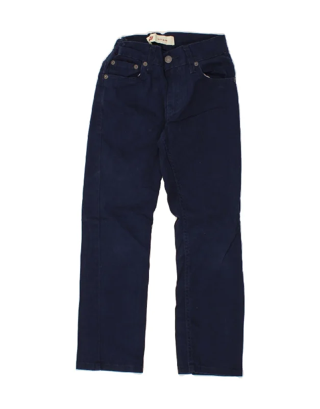 LEVI'S Boys 511 Slim Jeans 7-8 Years W24 L22  Navy Blue Cotton